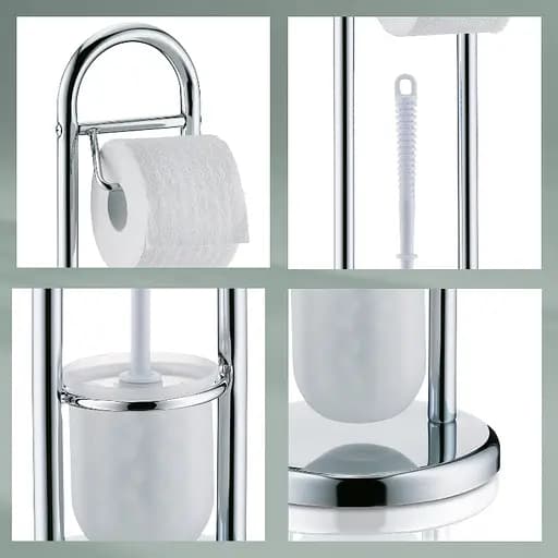 Набор аксессуаров для туалета Kela Fabio 65х19 см серебристый (18002) - фото 2