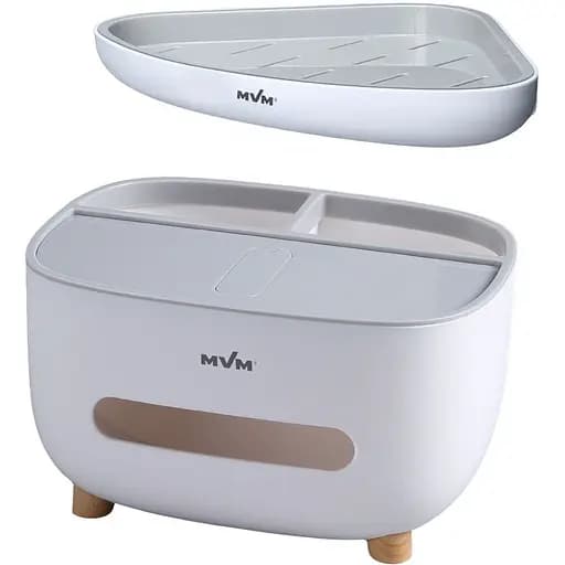 Набор аксессуаров для ванной комнаты My Home MVM-08 белый с серым (MVM-MH-08 WHITE/GRAY) - фото 1