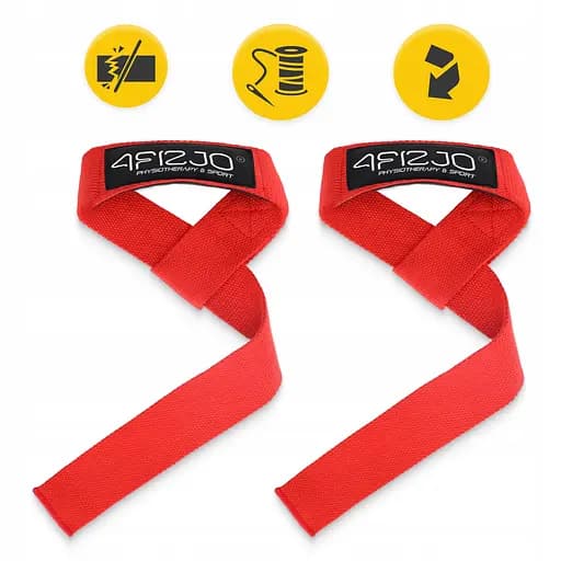 Лямки для становой тяги 4FIZJO Deadlift Straps Red (P-5905973402286) - фото 6
