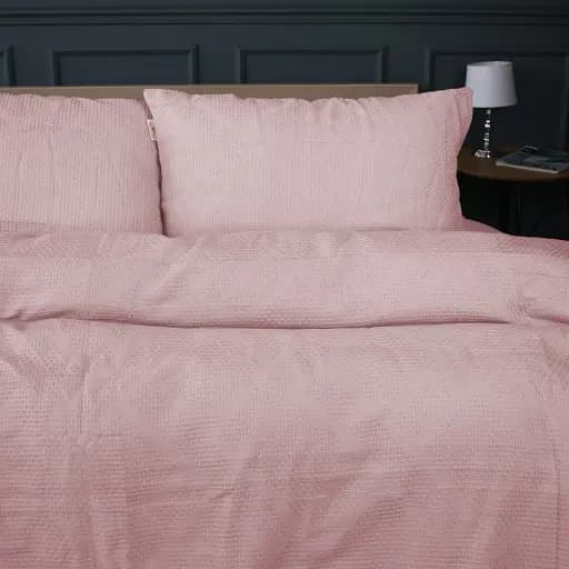 Наволочка MirSon №20-00 Waffle Powder 50х50 см пудрова (2200011032412) - фото 4