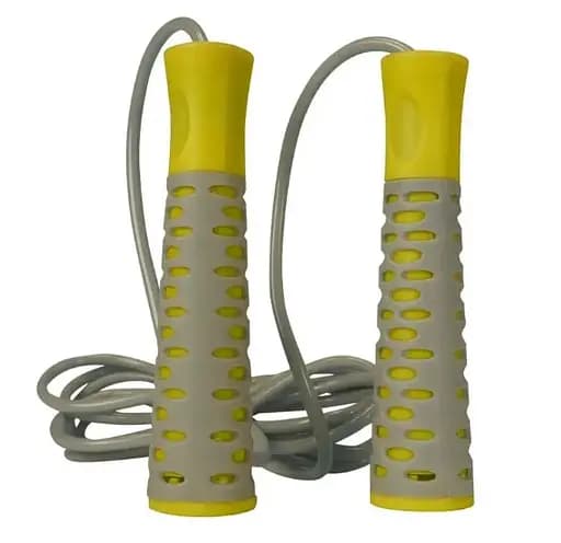 Скакалка PowerPlay 4206 Jump Rope PRO+ Серо-желтая 2,75 м (PP_4206_Grey/Yellow) - фото 2