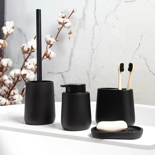 Набор аксессуаров для ванной комнаты My Home MVM-13 черный (MVM-MH-13 BLACK) - фото 5