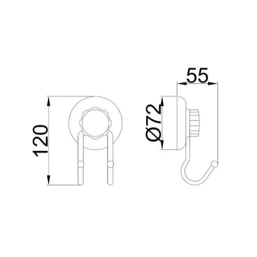 Гачок подвійний для ванної Frap F3905-2 - фото 3
