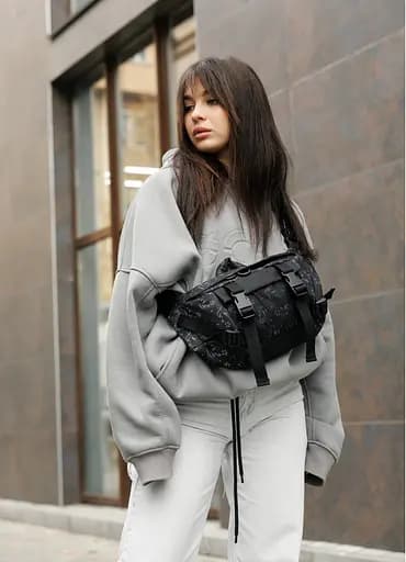 Женская сумка бананка Sambag Dynamicdart черный 38 × 21 × 7 см (80411702) - фото 1