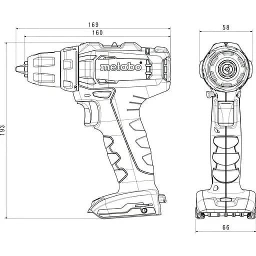 Дриль-шуруповерт Metabo PowerMaxx BS 12 (601036500) [119766] - фото 3