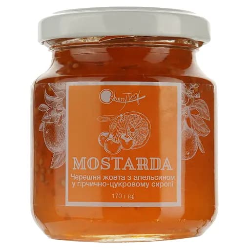 Мостарда Cherry Twig Черешня з апельсином у гірчично-цукровому сиропі 170 г (830162) - фото 1
