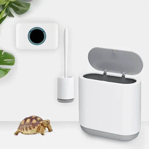 Набір аксесуарів для ванної кімнати МВМ My Home MVM-27 білий з сірим (MVM-MH-27 WHITE/GRAY) - фото 4