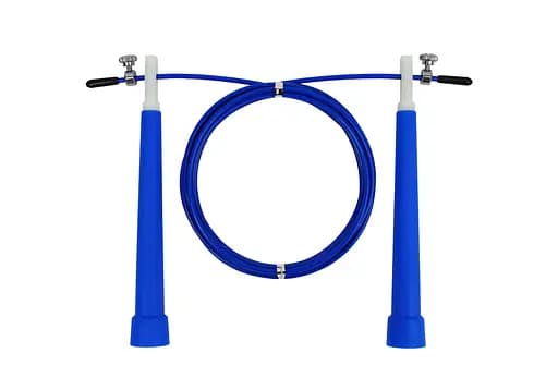 Скоростная скакалка EasyFit Speed Cable Rope 3 м со стальным тросом синяя (EF-2039-BL) - фото 1