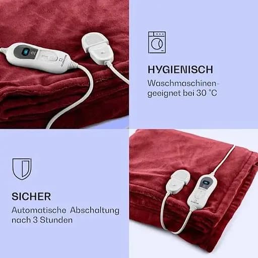 Электроодеяло Klarstein Dr.Watson XL 120 Вт (10031657) Красный - фото 6