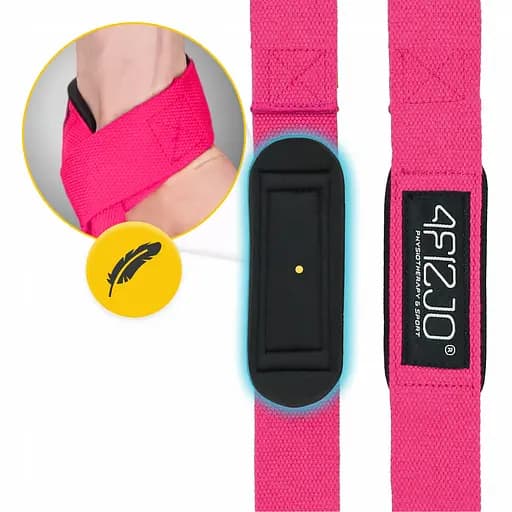 Лямки для становой тяги 4FIZJO Deadlift Straps Pink (P-5905973402293) - фото 6