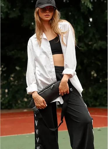 Жіноча сумка-бананка Sambag HOLSTER MSH Чорна 36 х 14 х 4 см (87113001) - фото 9