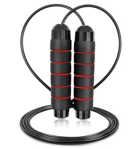 Скакалка скоростная PowerPlay 4210 Power Weighted Jump Rope Черная 2,7 м (PP_4210_Black/Red) - фото 1