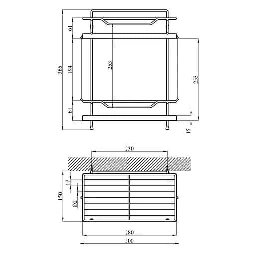 Полка для ванной комнаты Kroner KRM Rizze - ACC330-2 (CV022915) - фото 4