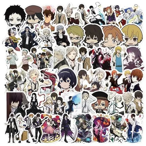 Стикерпак GeekLand Bungou Stray Dogs 50 штук (CNY138) - фото 1