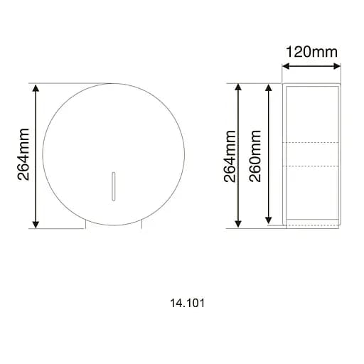 Диспенсер для туалетного паперу HOTEC 14.101 Stainless Steel - фото 4