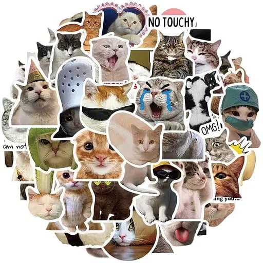 Стикерпак GeekLand Kitties 50 штук - фото 1