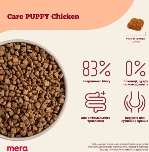 Сухий корм для цуценят  Mera Care Puppy Chicken з куркою 10 кг - фото 3