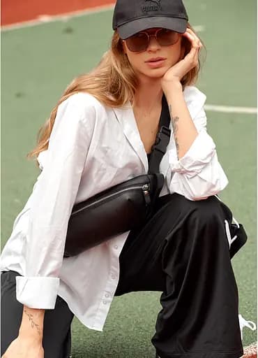 Жіноча сумка-бананка Sambag HOLSTER MSH Чорна 36 х 14 х 4 см (87113001) - фото 7