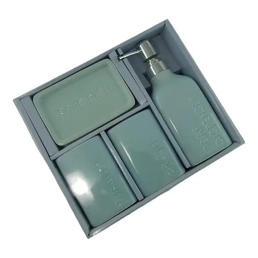 Набор для ванной Голубой керамический - фото 6