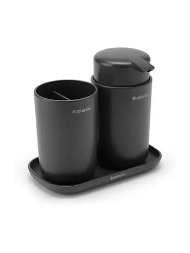 Набор Brabantia ReNew для ванной комнаты 3 предмета темно-серый (280368) - фото 2