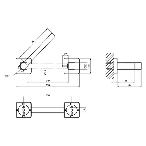 Тримач для туалетного паперу Kroner KRP Graz - GRP61907 (CV035541) - фото 4