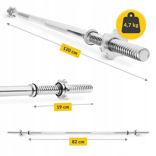 Гриф для штанги прямой 4FIZJO 120 см 25 мм (P-5905973401128) - фото 2