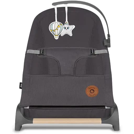 Шезлонг-гойдалка Lionelo June Grey Stone з ігровою дугою, сірий (LO-JUNE GREY STONE) - фото 3