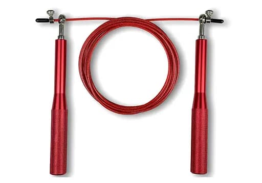 Скоростная скакалка EasyFit Aluminium со стальным тросом и алюминиевыми ручками красная (EF-1910-R) - фото 1