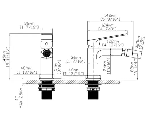 Смеситель для биде Qtap Capricorn, Chrome (k26) QTCAP2060102C48223 - фото 6