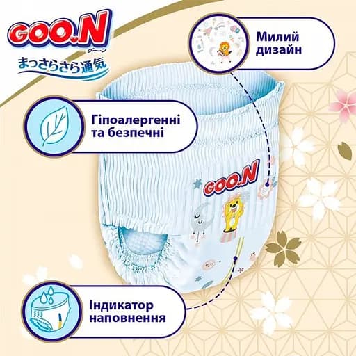 Трусики-підгузки Goo.N Premium Soft 5 XL (12-17 кг) 36 шт. - фото 5