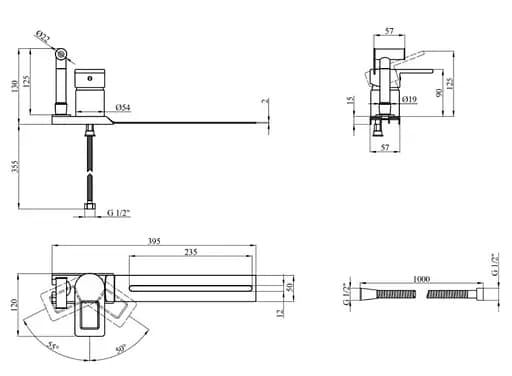 Смеситель-приставка для биде Kroner KRM Zenda - W025 (CV023204) - фото 6