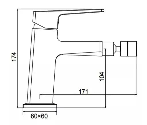 Смеситель для биде FAOP A5009-6 - фото 2