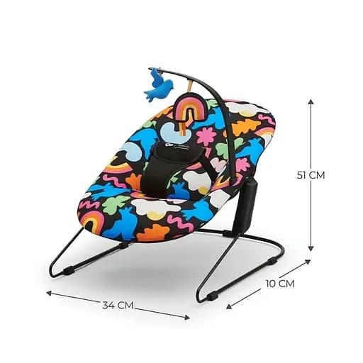 Дитячий шезлонг Kinderkraft Calmee Happy Shapes (5902533925506) - фото 4