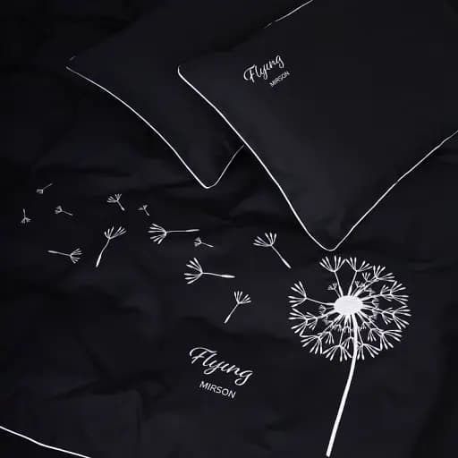 Простирадло MirSon Ranforce Elite 16-9000 Black Stone "Flying" 220x240 см чорне (2200008700676) - фото 4