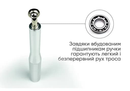 Скоростная скакалка EasyFit Aluminium со стальным тросом и алюминиевыми ручками серая (EF-1910-SR) - фото 4