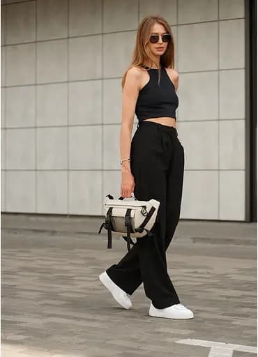 Женская сумка бананка Sambag Dynamicdart серая 38 × 21 × 7 см (80411030) - фото 5