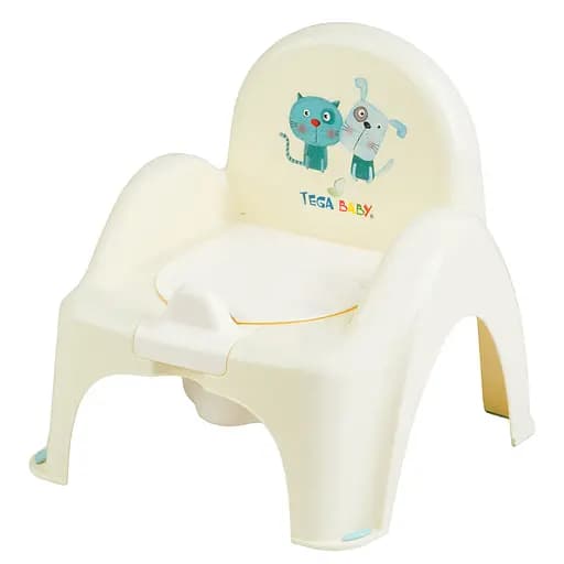 Детский горшок - стільчик Кіт та Пес Жовтий - фото 1