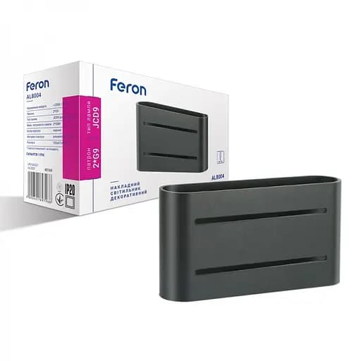 Накладний світильник Feron AL8004 під лампу чорний (40169) - фото 2