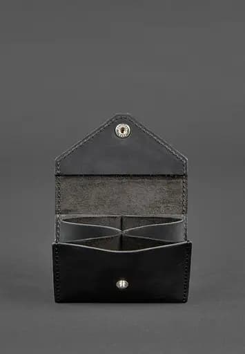 Кожаный женский кард-кейс 3.0 черный с мандалой - фото 4