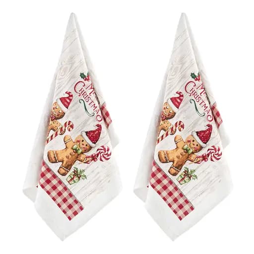 Подарочный набор полотенец в коробке Ardesto Christmas Gingerbread 38х63см, 2шт, 100% хлопок (ART3863HGB) - фото 3