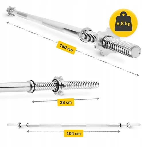 Гриф для штанги прямой 4FIZJO 180 см 25 мм (P-5905973401135) - фото 8