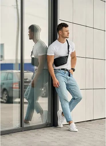 Поясная сумка бананка Sambag Tirso MSOm черный 31 х 12 х 5 см (80119001m) - фото 2