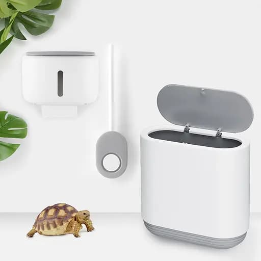 Набор аксессуаров для ванной комнаты МВМ My Home MVM-35 белый с серым (MVM-MH-35 WHITE/GRAY) - фото 2