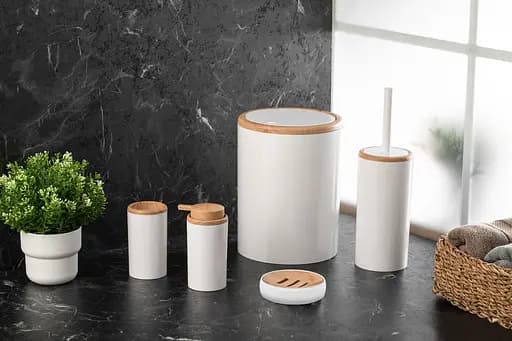 Набор для ванной комнаты Violet House 5 в 1 White Round (0223 White ROUND д/ванной 5 в 1) - фото 2