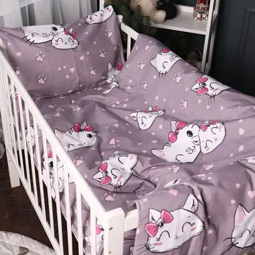 Наволочка MirSon Бязь Kids Time 17-0691 Cat with a paw 40х60 см темно-пудрова (2200010456196) - фото 6