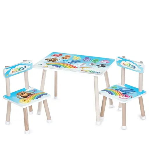 Детский Столик M 501-2 столешница 60 х 40 см, 2 стульчика - фото 1