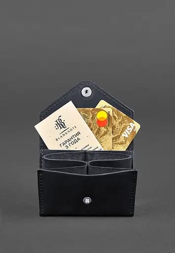 Кожаный кард-кейс 3.0 синий с мандалой - фото 3