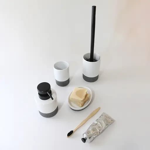 Комплект аксессуаров для санузла МВМ My Home Stockholm бело-серый (MVM-MH-45 WHITE/GRAY) - фото 3