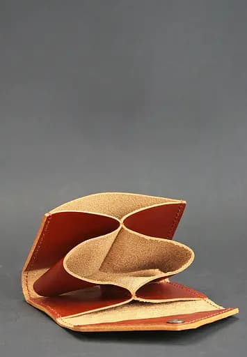 Кожаный кард-кейс 3.0 светло-коричневый с мандалой - фото 5