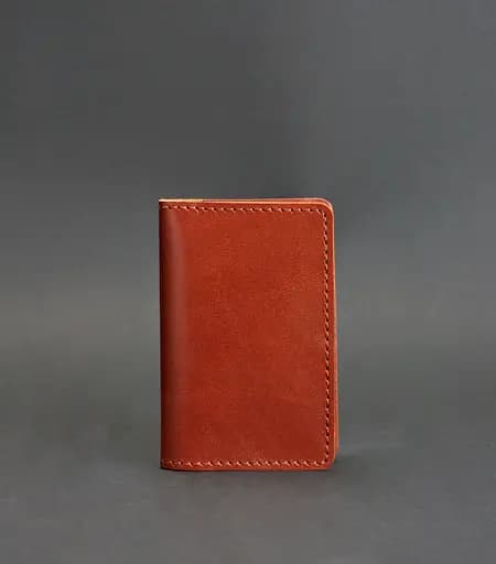 Кожаный кард-кейс (визитница) 6.0 светло-коричневый - фото 1